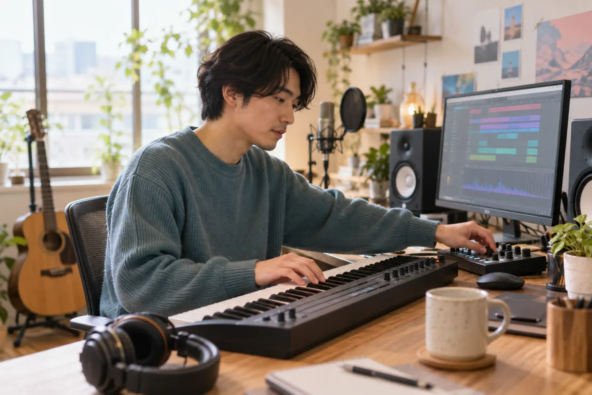 音楽制作の作業イメージ